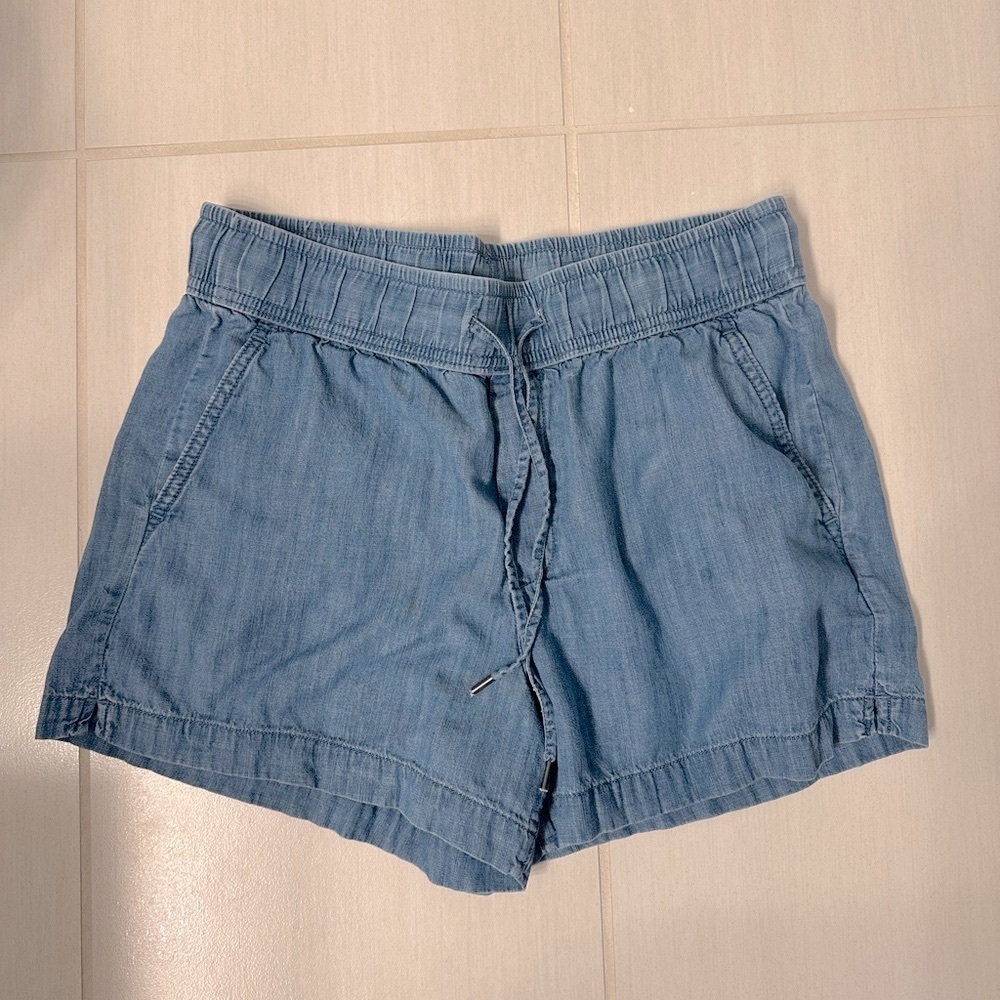GAP Blue linen pull on Shorts Elastic Waist